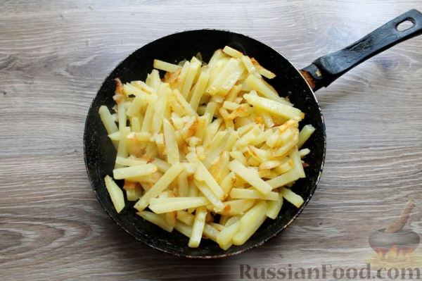 Картофель, запечённый с белыми грибами и сыром